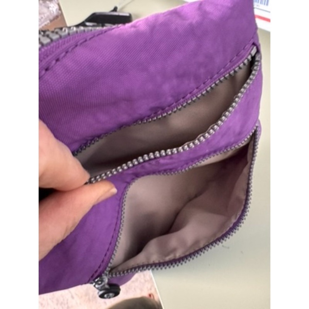 Kipling PURPLE GARDEN AC7427 Keiko Crossbody Bag NEW Travel Lightweight 90's Y2K - Picture 9 of 14